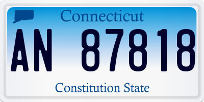 CT license plate AN87818
