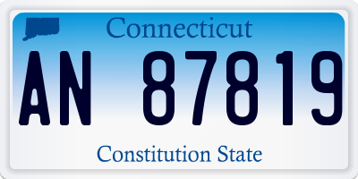 CT license plate AN87819