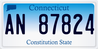 CT license plate AN87824