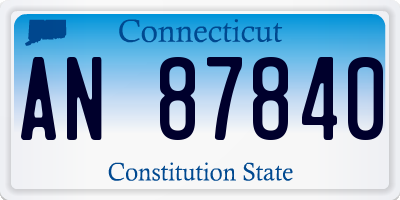 CT license plate AN87840