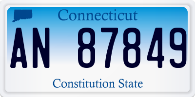 CT license plate AN87849