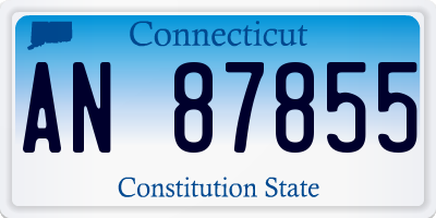 CT license plate AN87855