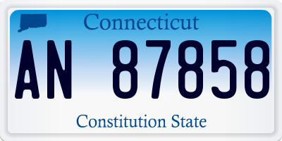 CT license plate AN87858