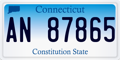 CT license plate AN87865