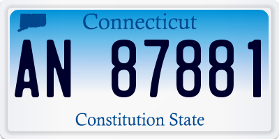 CT license plate AN87881