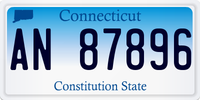 CT license plate AN87896
