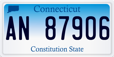 CT license plate AN87906