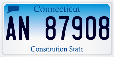 CT license plate AN87908
