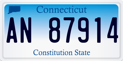 CT license plate AN87914