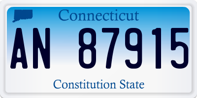 CT license plate AN87915
