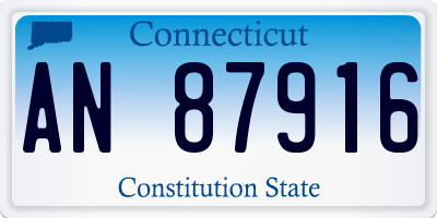 CT license plate AN87916