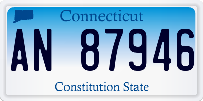 CT license plate AN87946