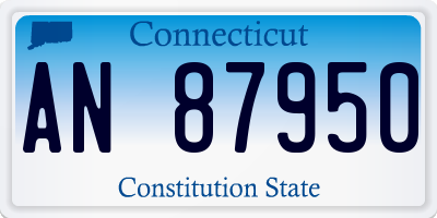 CT license plate AN87950