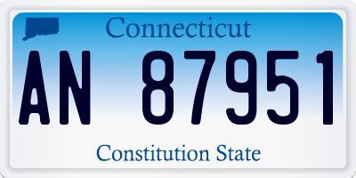 CT license plate AN87951