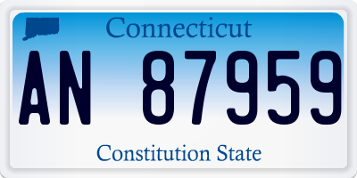 CT license plate AN87959
