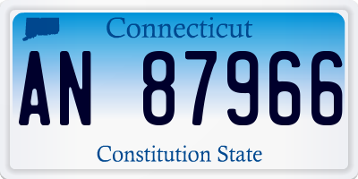 CT license plate AN87966
