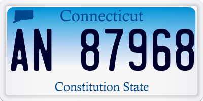 CT license plate AN87968