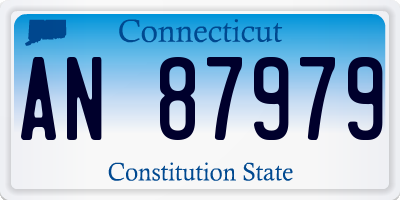 CT license plate AN87979