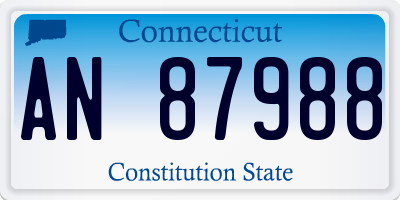 CT license plate AN87988
