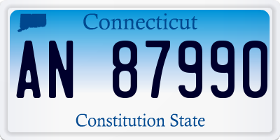 CT license plate AN87990