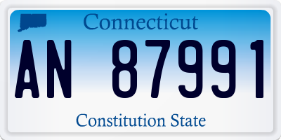 CT license plate AN87991