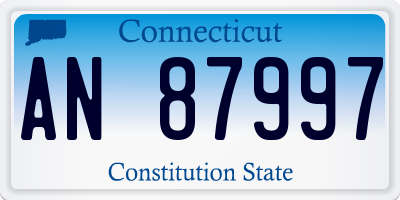 CT license plate AN87997