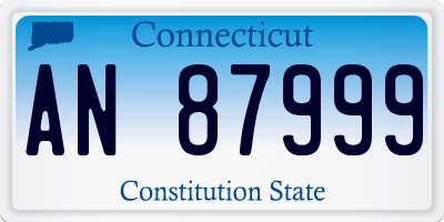 CT license plate AN87999