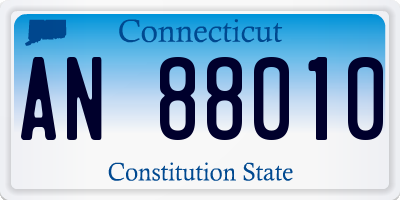 CT license plate AN88010