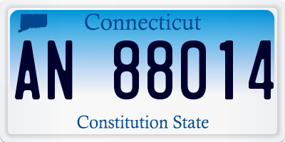 CT license plate AN88014