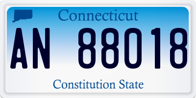 CT license plate AN88018
