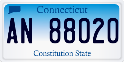 CT license plate AN88020