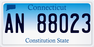 CT license plate AN88023