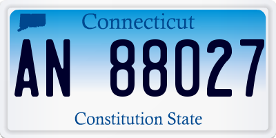 CT license plate AN88027