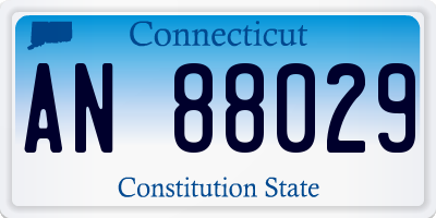 CT license plate AN88029