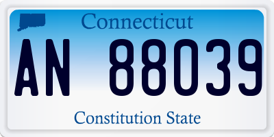 CT license plate AN88039