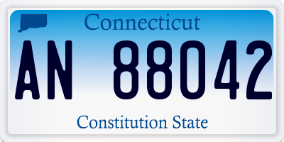 CT license plate AN88042