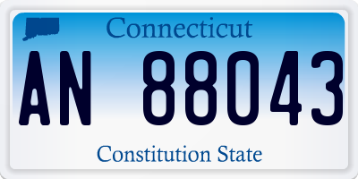CT license plate AN88043