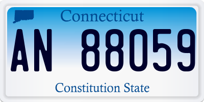 CT license plate AN88059