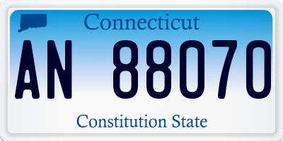 CT license plate AN88070