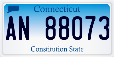 CT license plate AN88073