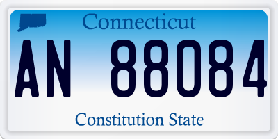 CT license plate AN88084