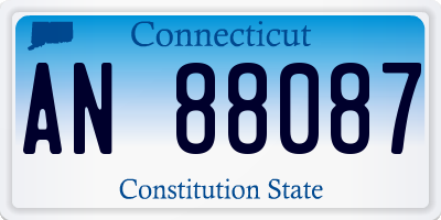CT license plate AN88087