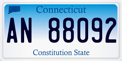 CT license plate AN88092