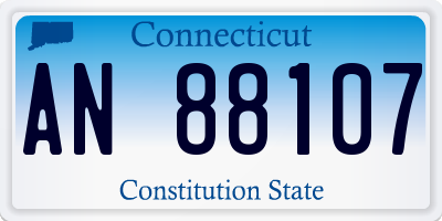 CT license plate AN88107