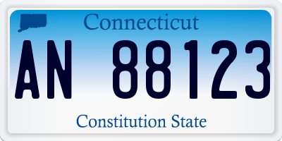 CT license plate AN88123