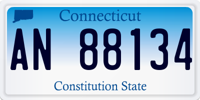CT license plate AN88134