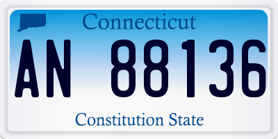 CT license plate AN88136