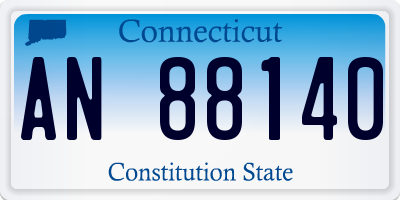 CT license plate AN88140