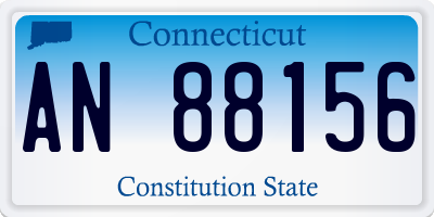 CT license plate AN88156