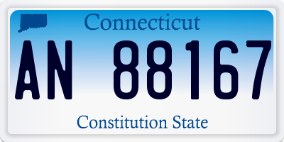 CT license plate AN88167